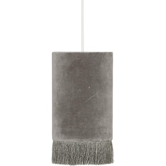 zdjęcie Mała lampa abażurowa retro Alexis aksamit szara